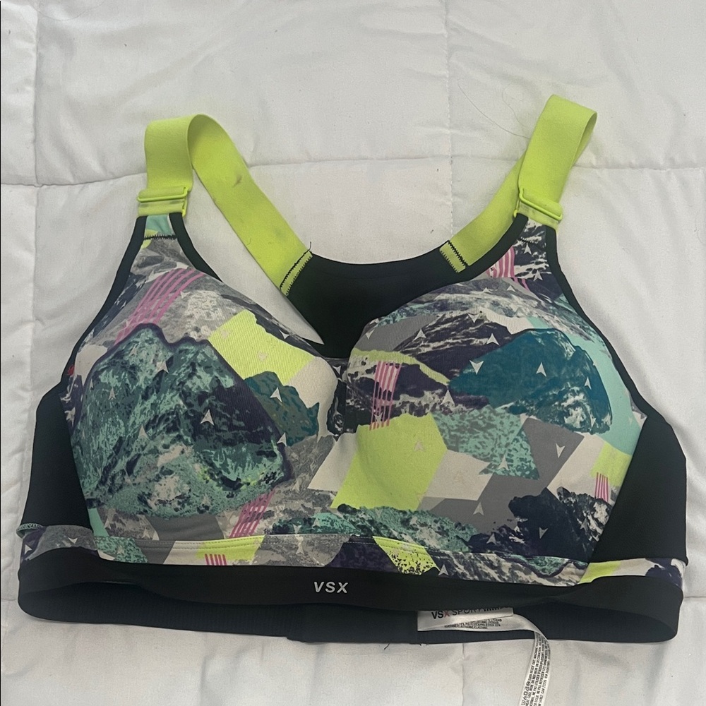 VSX Vibrant Green and Black Sports Bra